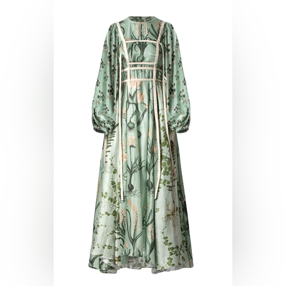 ISO Biyan Amonette Printed Silk Midi Dress